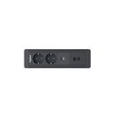 SlimFrame noir 2x2P+T + 2 USB A&C + 2 ports RJ45 non équipé avec cordon 2m